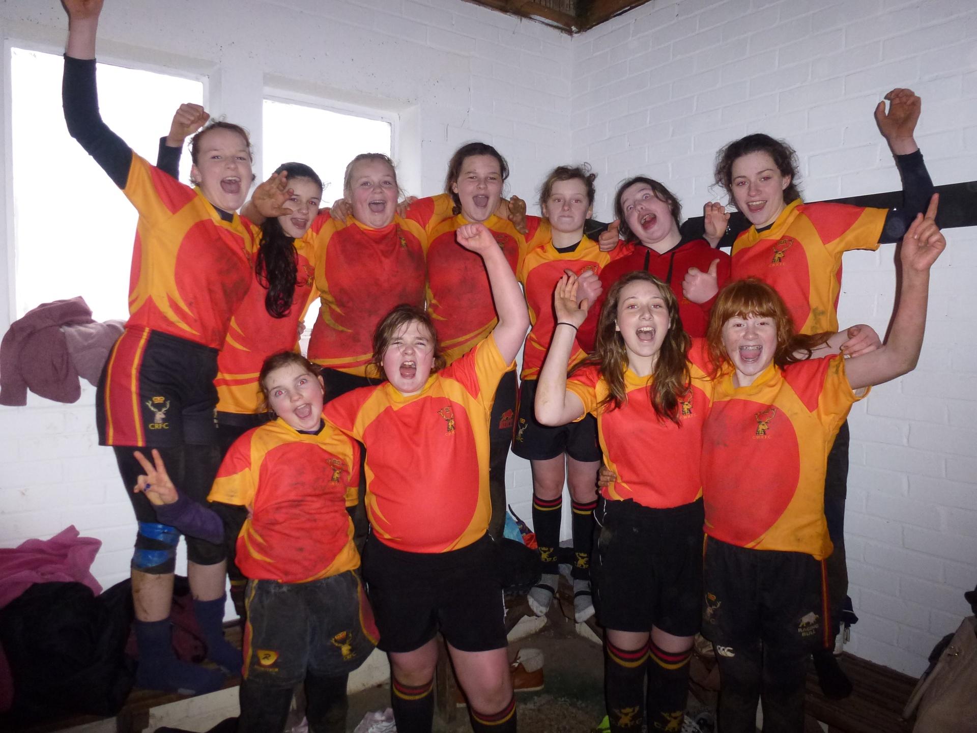 Cinderford girls team Cinderford RFC