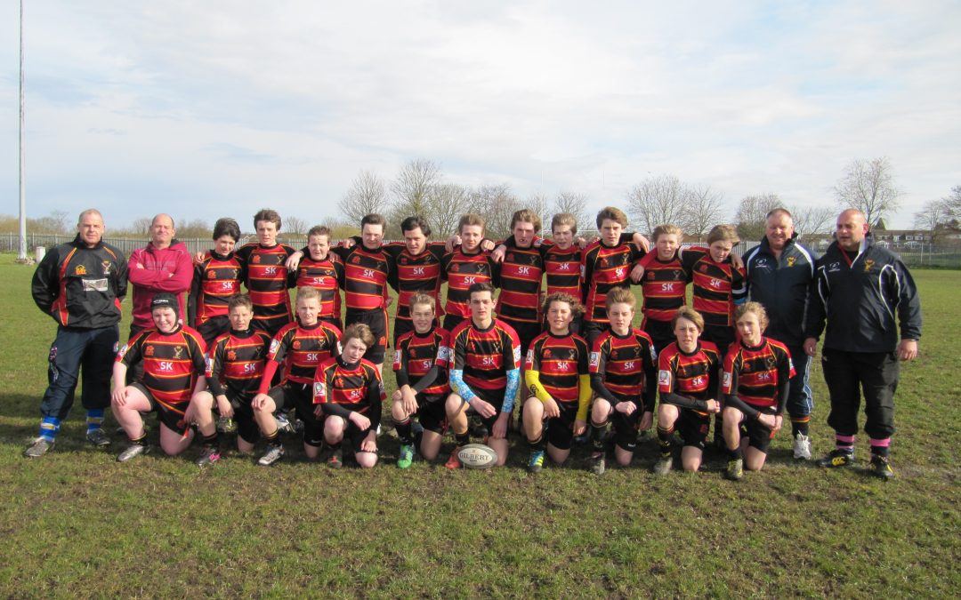 Under 14’s in County Cup Plate Final Action