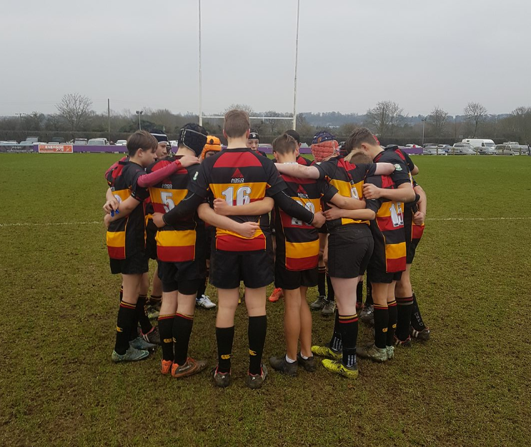 Cinderford U-14’s battle to the end.