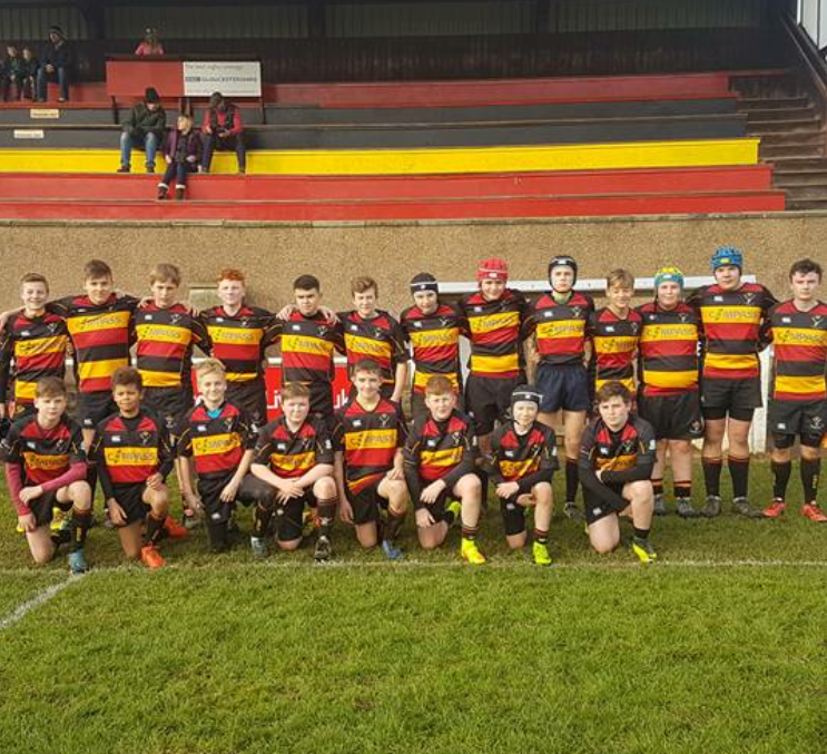 Cinderford U14’s adapt to conditions. Cinderford RFC