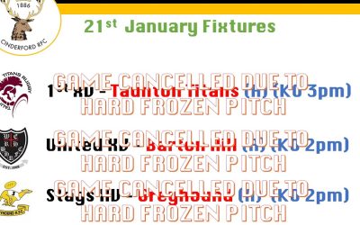 All matches cancelled due to frozen pitches