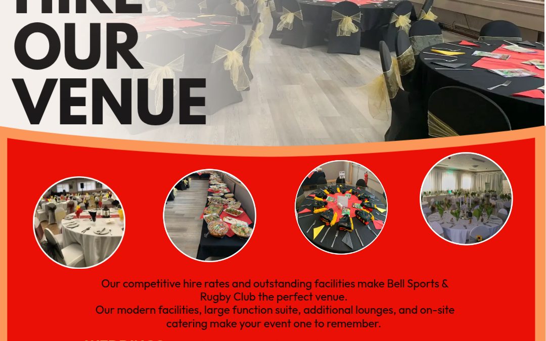 Bell Sports & Rugby Park Club Is Available for Event Hire